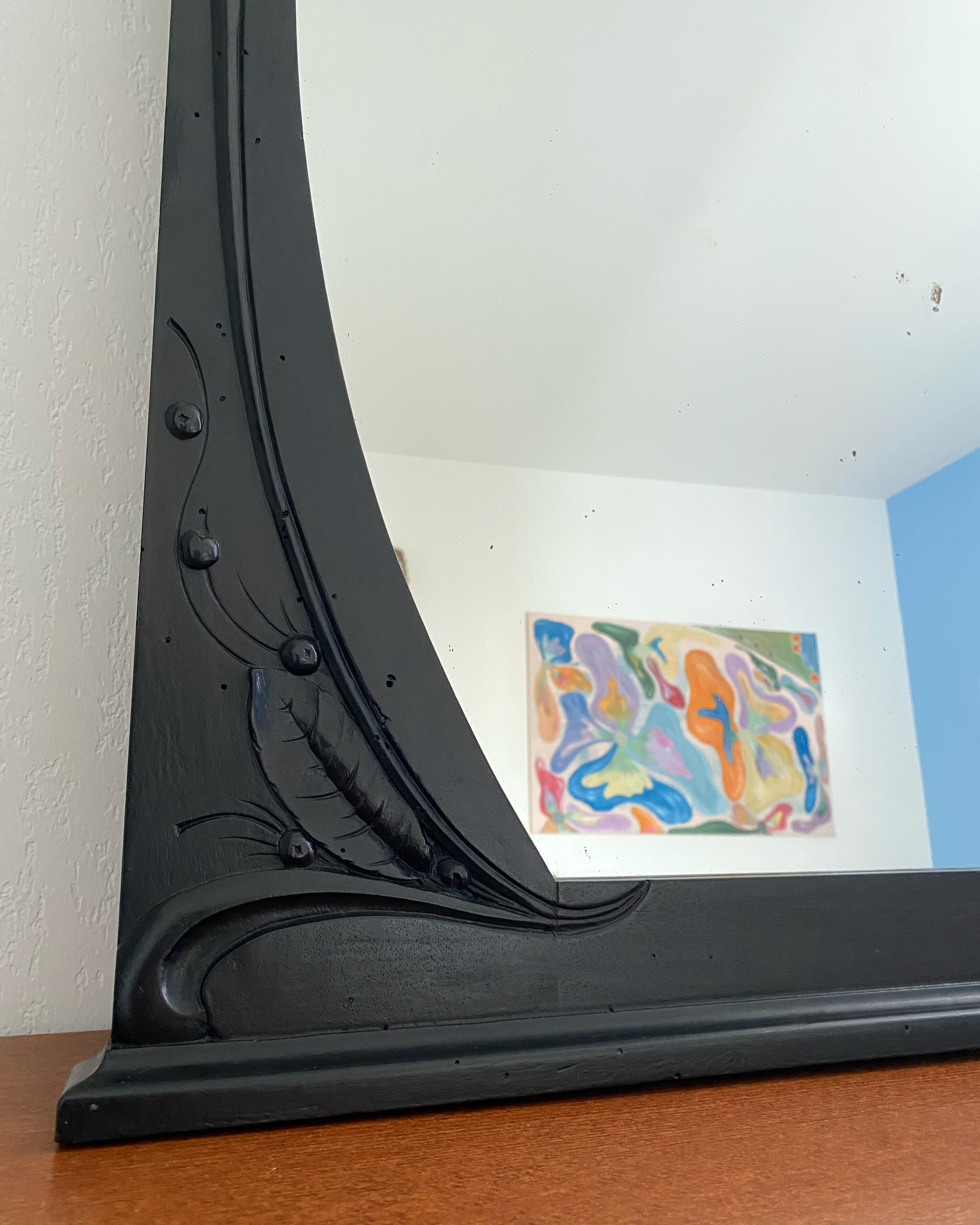 Black Art Deco mirror