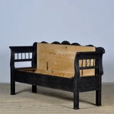 Banc ancien en pin, années 1900