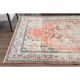 1970s Vintage Turkish Oushak Handmade Wool Cotton Red Area Rug 190x310