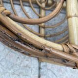 Vintage rattan bar server