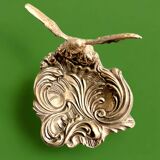 Antique decorative brass ashtray or pocket emptier - Made in Italy - Registered Design