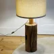 Lampe en bois brutaliste