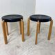 Tabourets vintage de style scandinave de Kembo, années 1970, Ensemble de 2