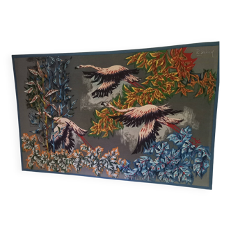 Tapestry: The Pink Flamingos by Robert Debieve