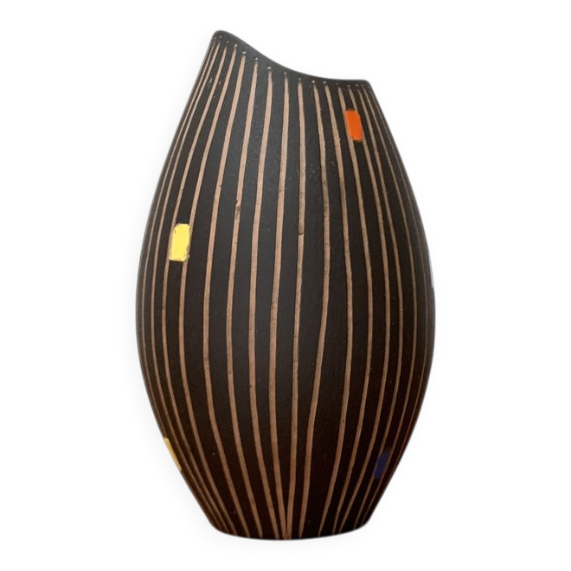 West German Vase in Ceramic WGP Fish Mouth from the Mid-Century by Steuler, 1960s