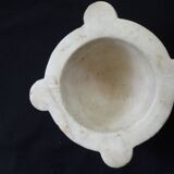 Carrara marble mortar of nineteenth century 26 x 13 cm