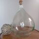Dame-Jeanne, vintage carboy 6 liters transparent blown glass