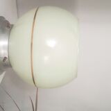 Globe ceiling 50s art deco style in blue opaline