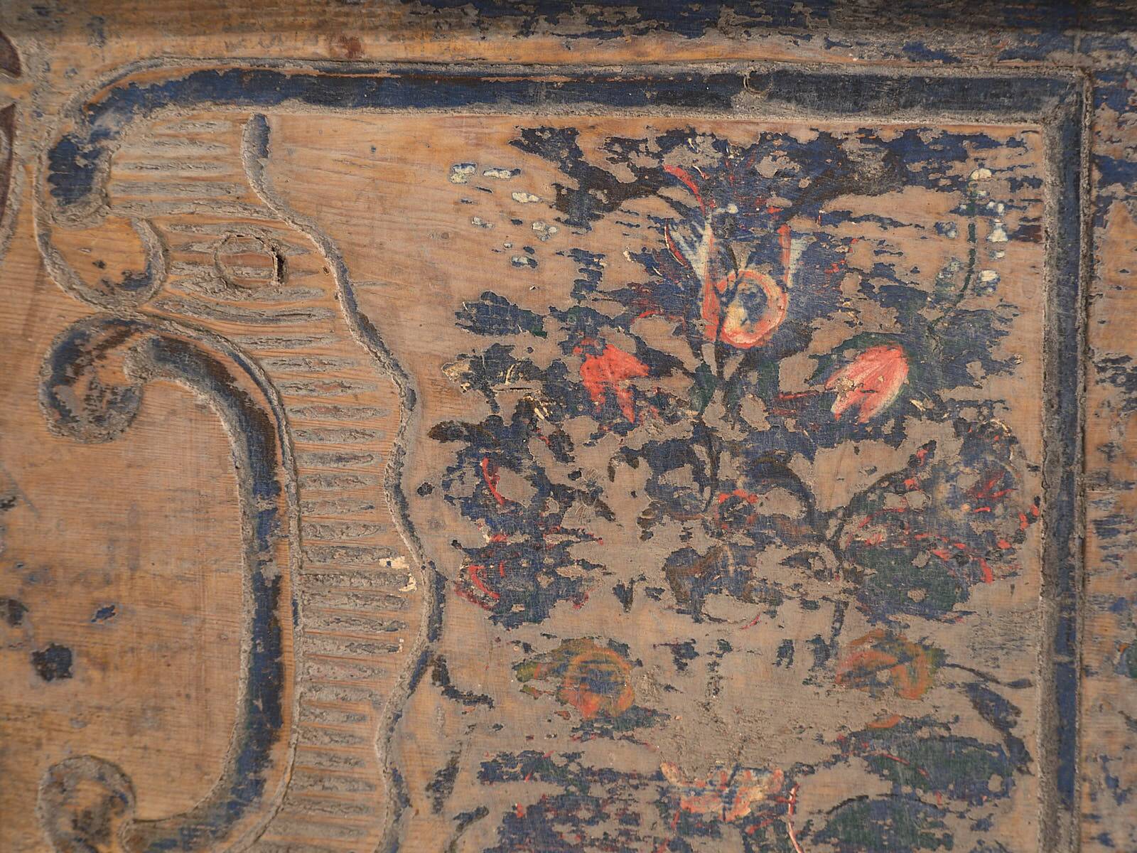 Antique Hand-Painted Wedding Chest (1846) #37