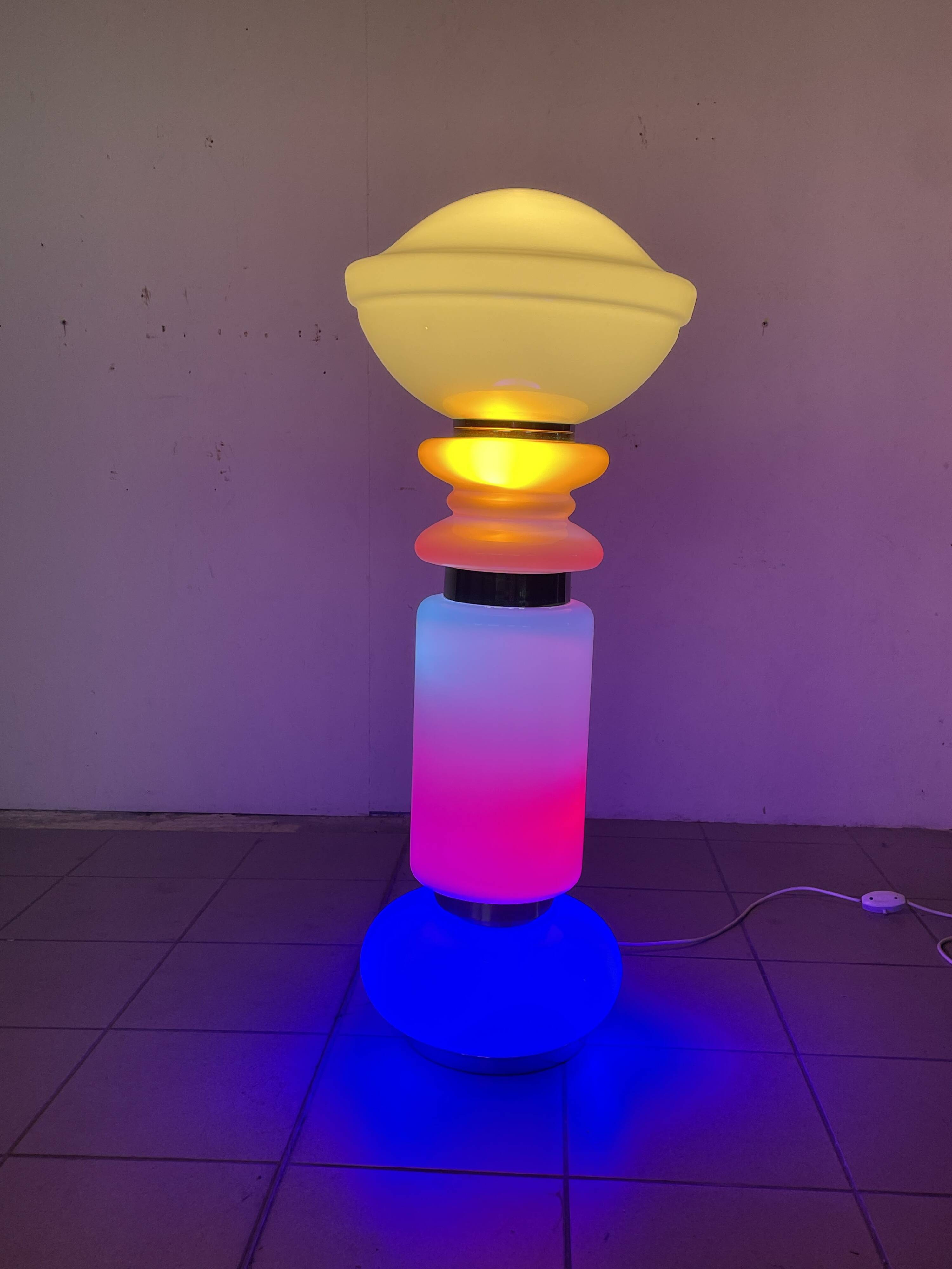 Lampadaire "Birillo" de Carlo Nason pour AV Mazzega, 1970