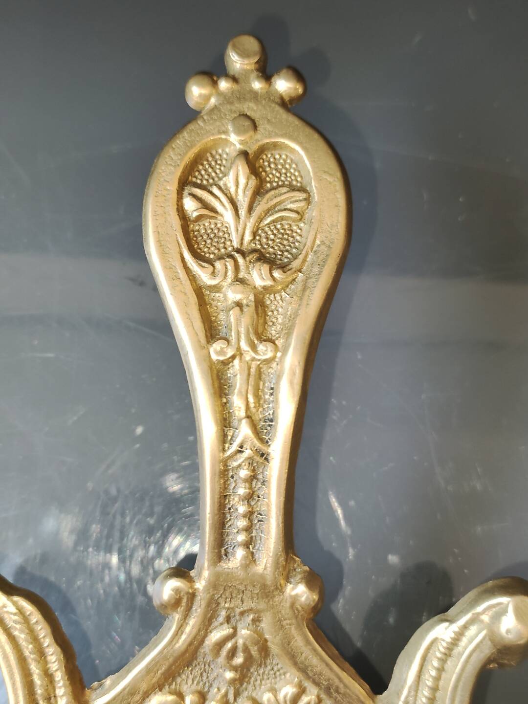 Hand-held bourgeoir/cellar rat, Phoenix/Peacock, in brass. Art Nouveau style