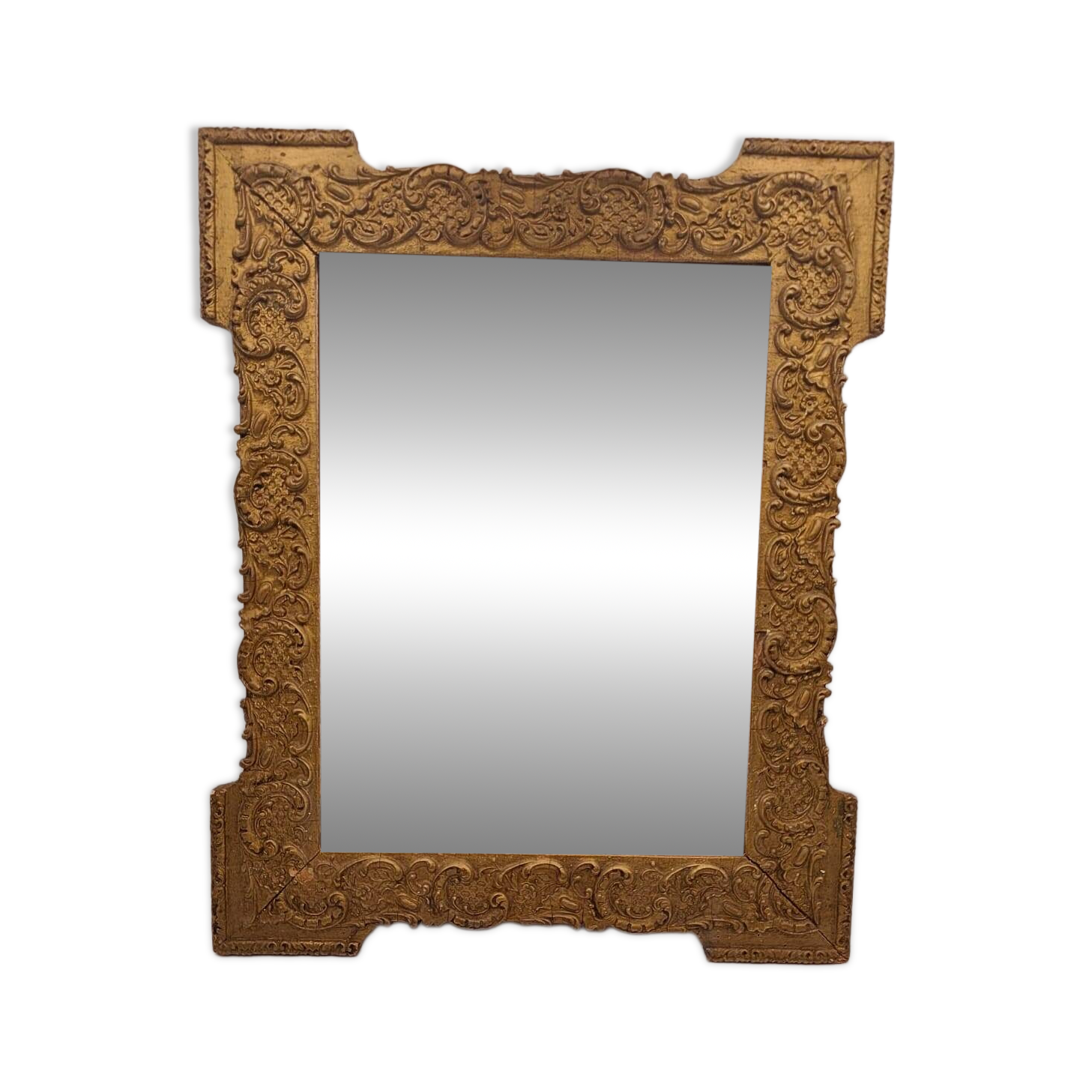 Antique Gilded Wood Mirror | Rococo Frame | Vintage Wall Decor