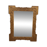 Miroir ancien en bois doré cadre rococo décoration murale vintage
