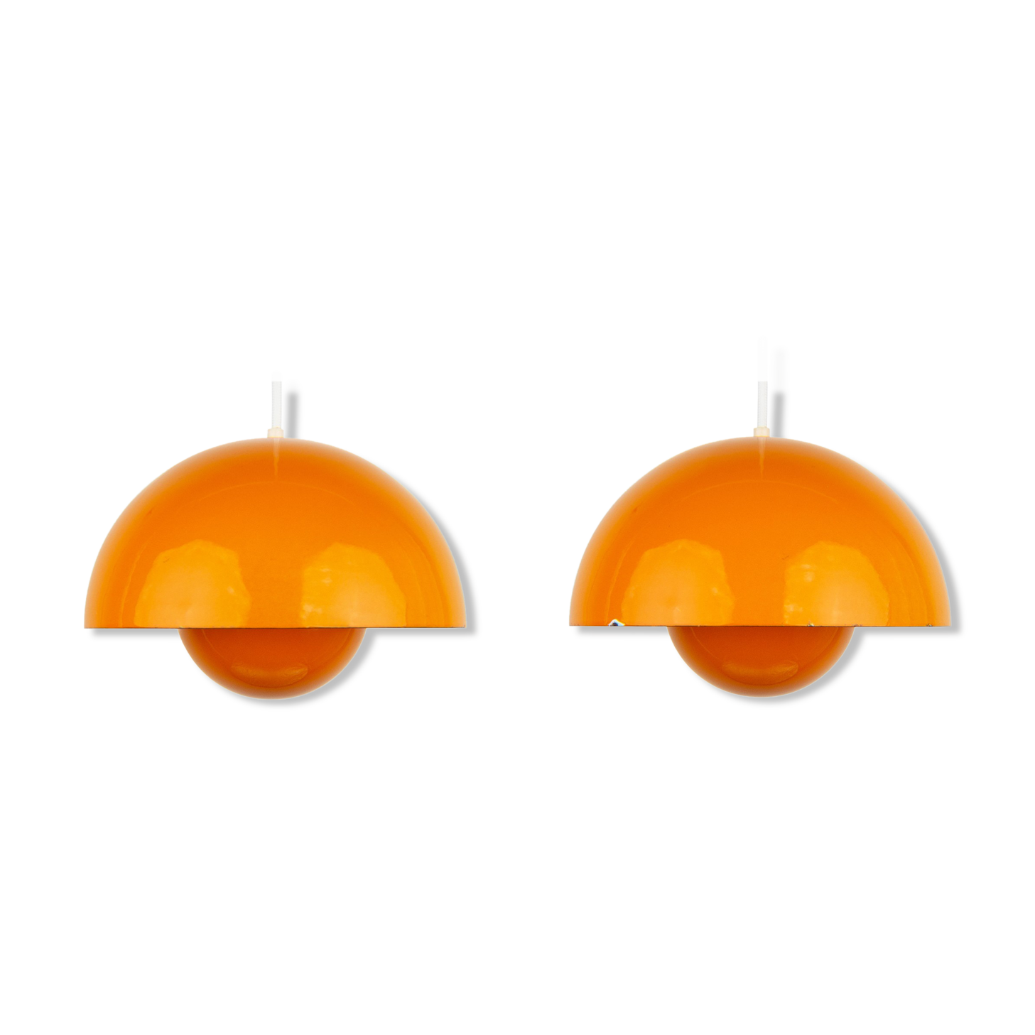 Paire de suspensions danoises Flowerpot de Verner Panton, Louis Poulsen, 1968