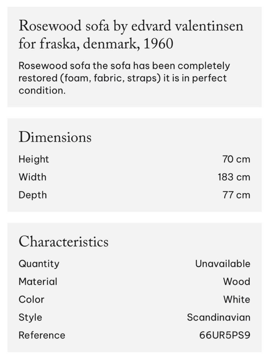 Banquette canapé designed by Edvard Valentinsen for Fraska.
