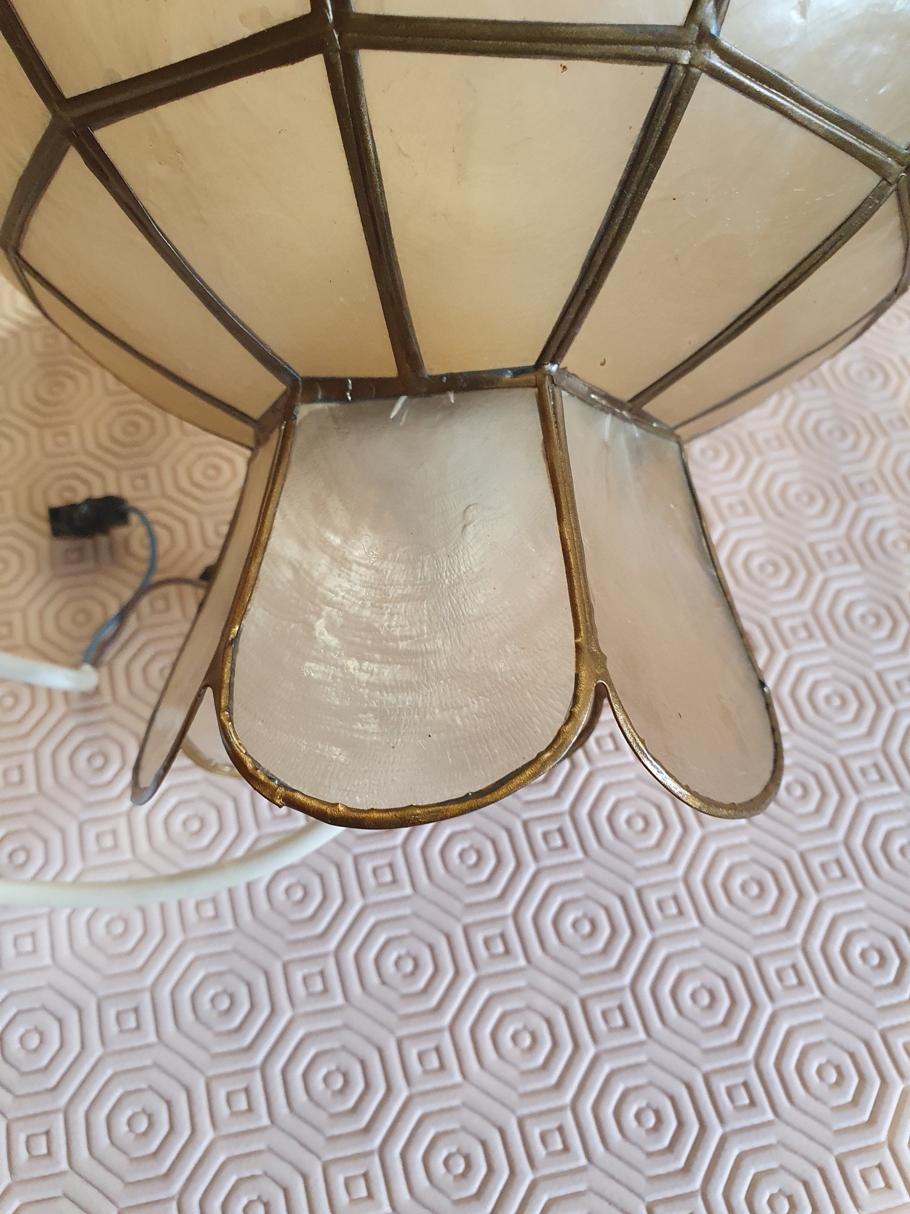 Mother-of-pearl and brass hanging