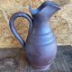 Old Iridescent Terracotta Pitcher Vintage Kitchen #D966