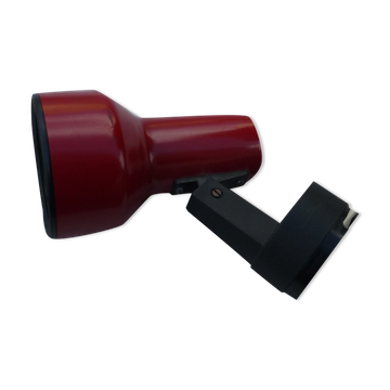 Spot red wall lamp, Targetti style, vintage 70s