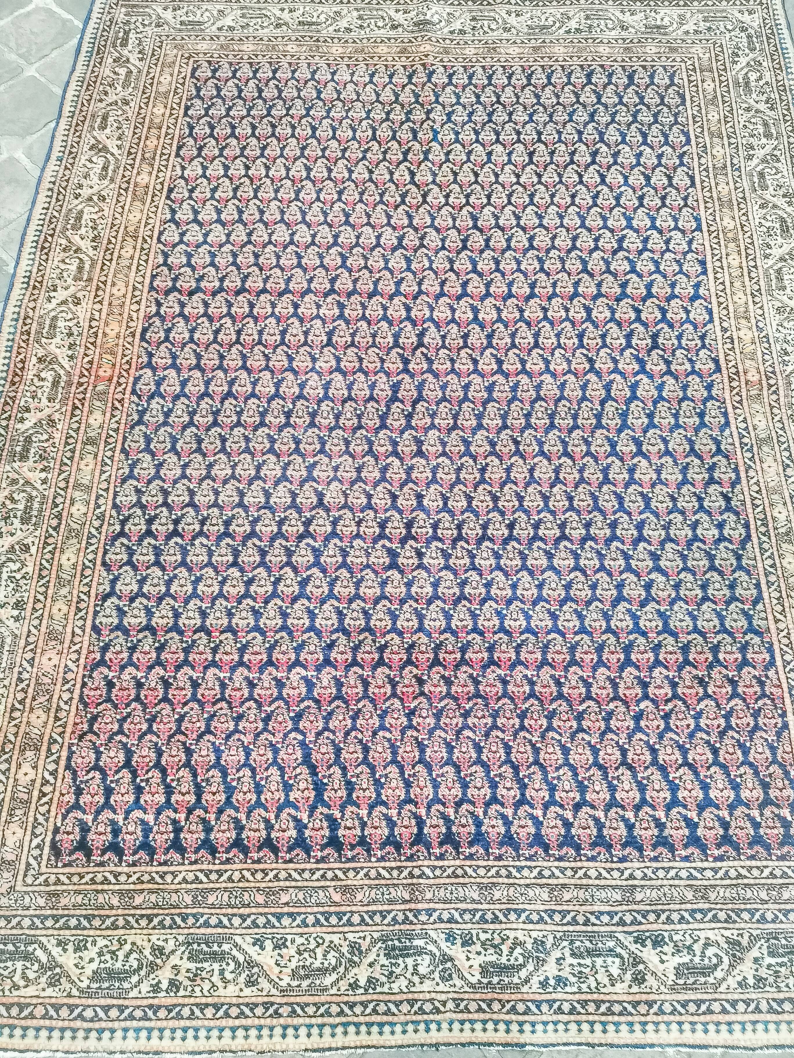 Ancient handmade Persian Oriental rug Myr 1.90 x 1 .40 m