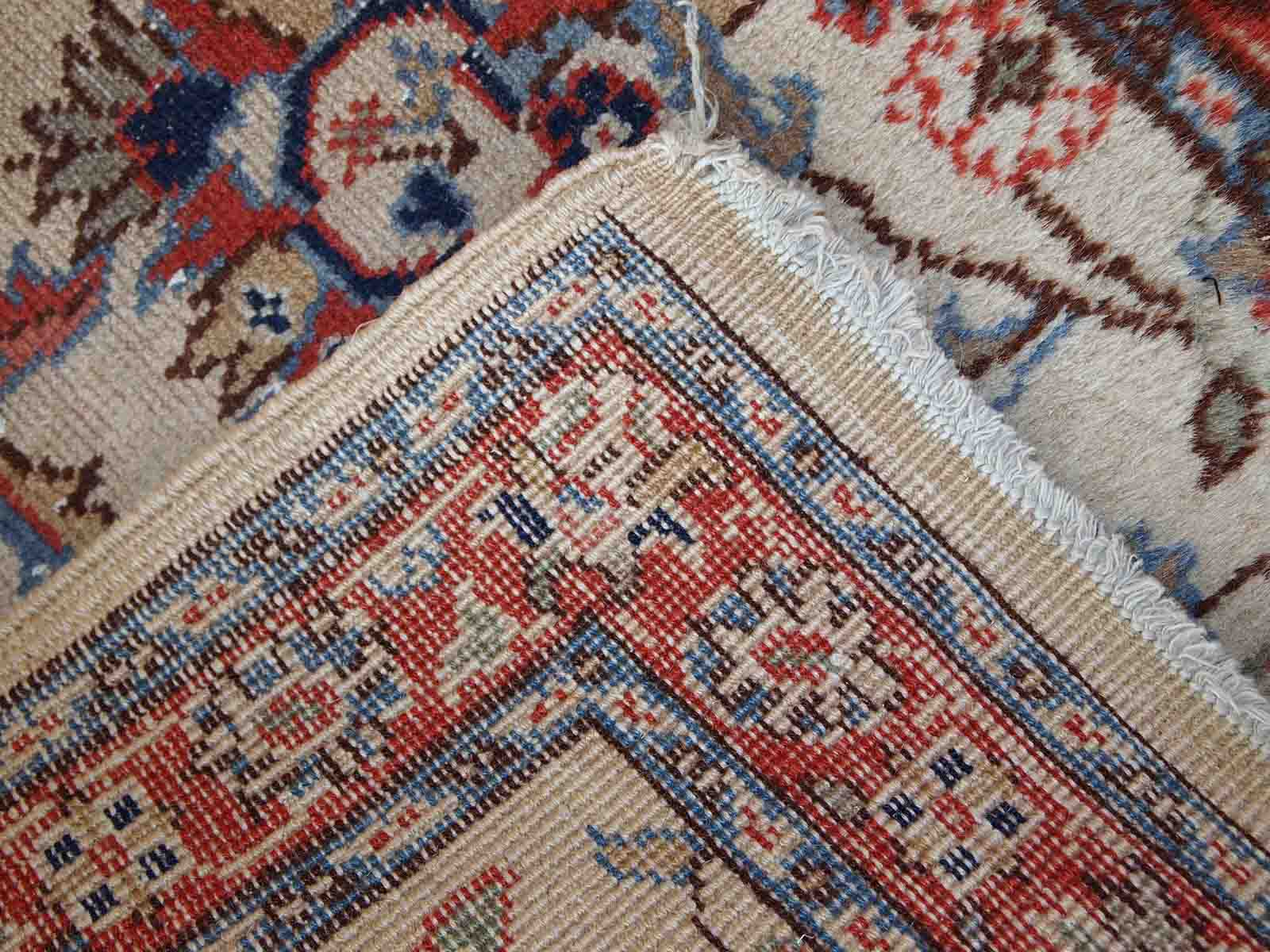 Vintage Pakistani carpet Lahore handmade 77cm x 141cm 1950s, 1C391