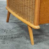 70s rattan and wood children's bed