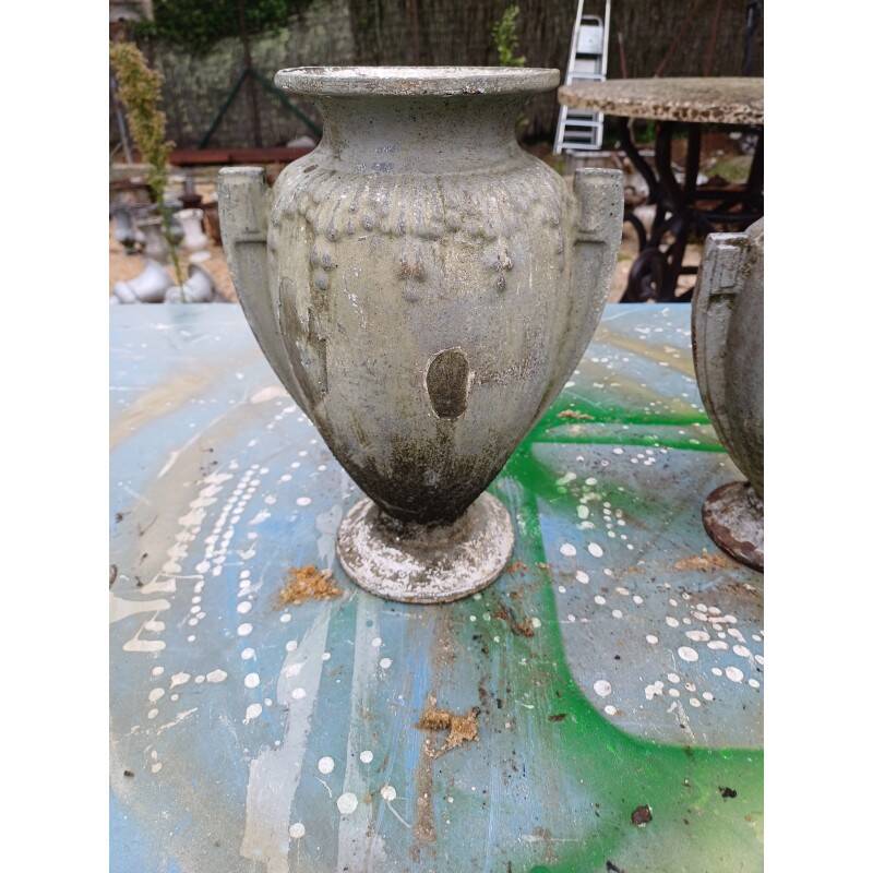 3 cast iron vases from 1900 from Charleville-Mézières