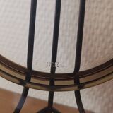 Set of 6 hollow plates in smoked brown glass Vereco 70'S Vintage