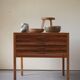 Large Danish drawing cabinet from the mid-century in pine and beech, 1960s.