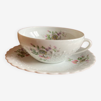 Déjeuner tasse et sous-tasse en porcelaine de limoges georges boyer