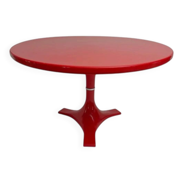 Table à manger rouge '4997' par Gardella & Castelli pour Kartell, Italie, 1970