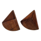 Paire de petites étagères d'angle en bois, circa 1950