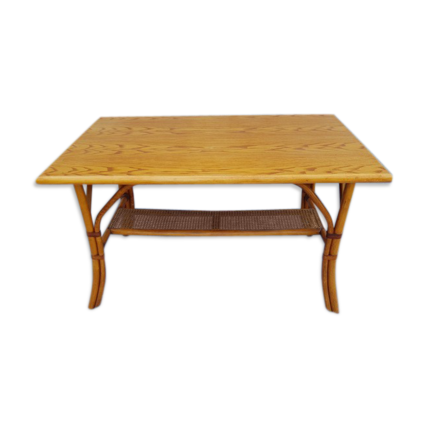 Rattan and caning dining table