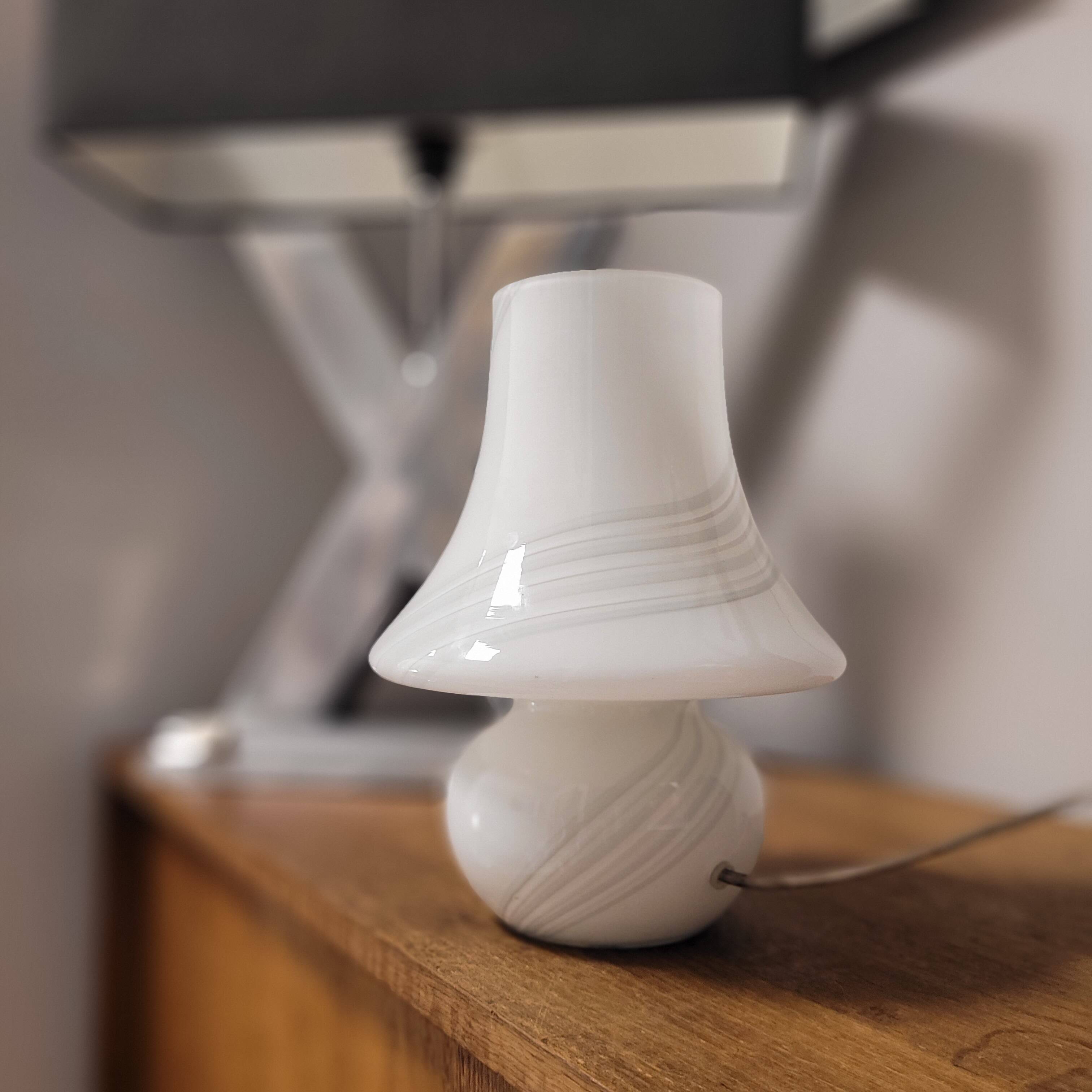 “Mushroom” mesa lamp, murano crystal, Mid-century, 70’s – Italia