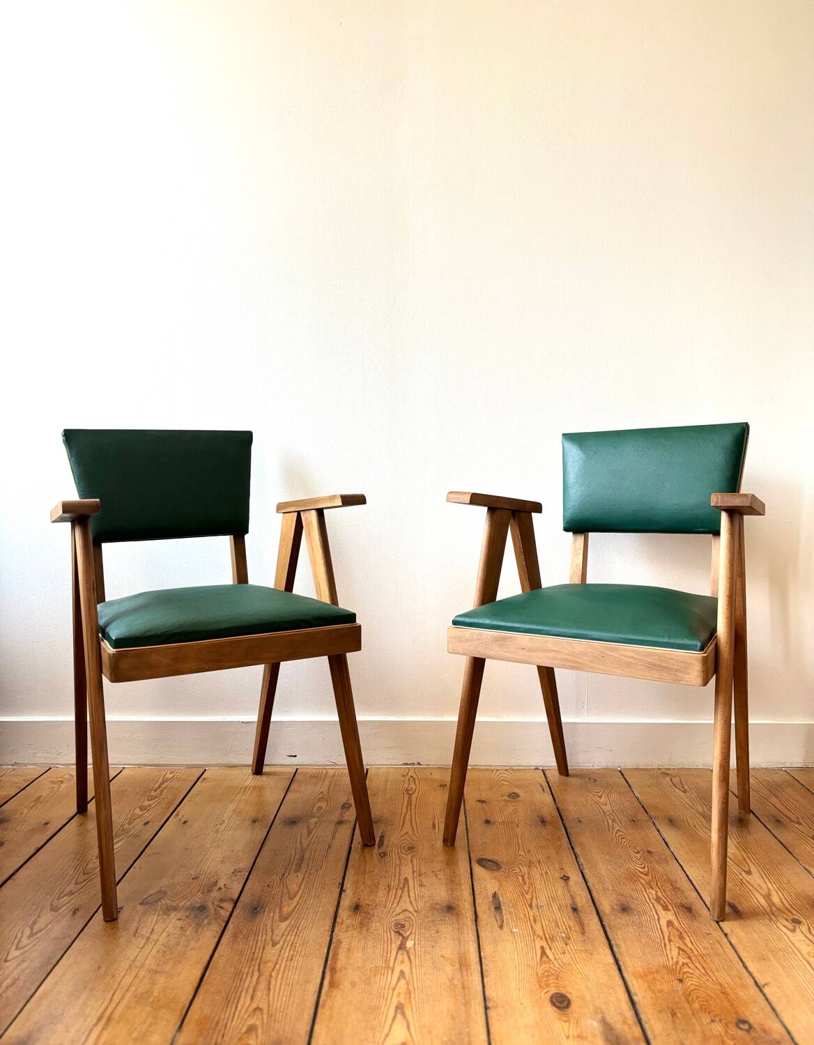 Pair of bridge armchairs