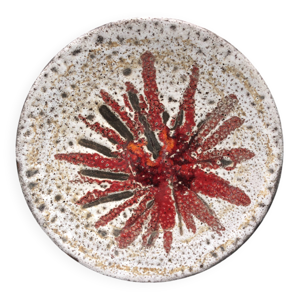 Assiette coupelle vintage - style fat lava / vallauris - années 1960-1970.