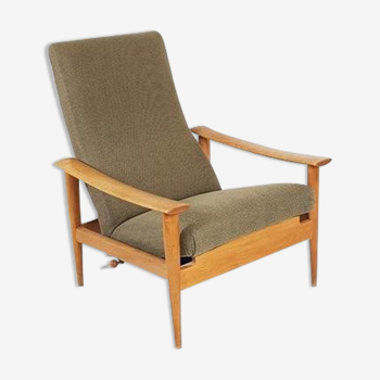 Adjustable Vintage Danish Armchair | Green relax armchair