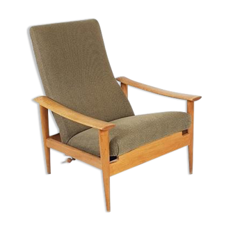 Adjustable Vintage Danish Armchair | Green relax armchair