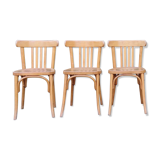 Lot 6 chairs bistro light wood