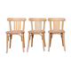 Lot 6 chairs bistro light wood