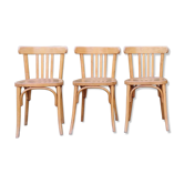 Lot 6 chairs bistro light wood