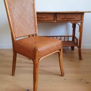 Bureau en rotin vintage