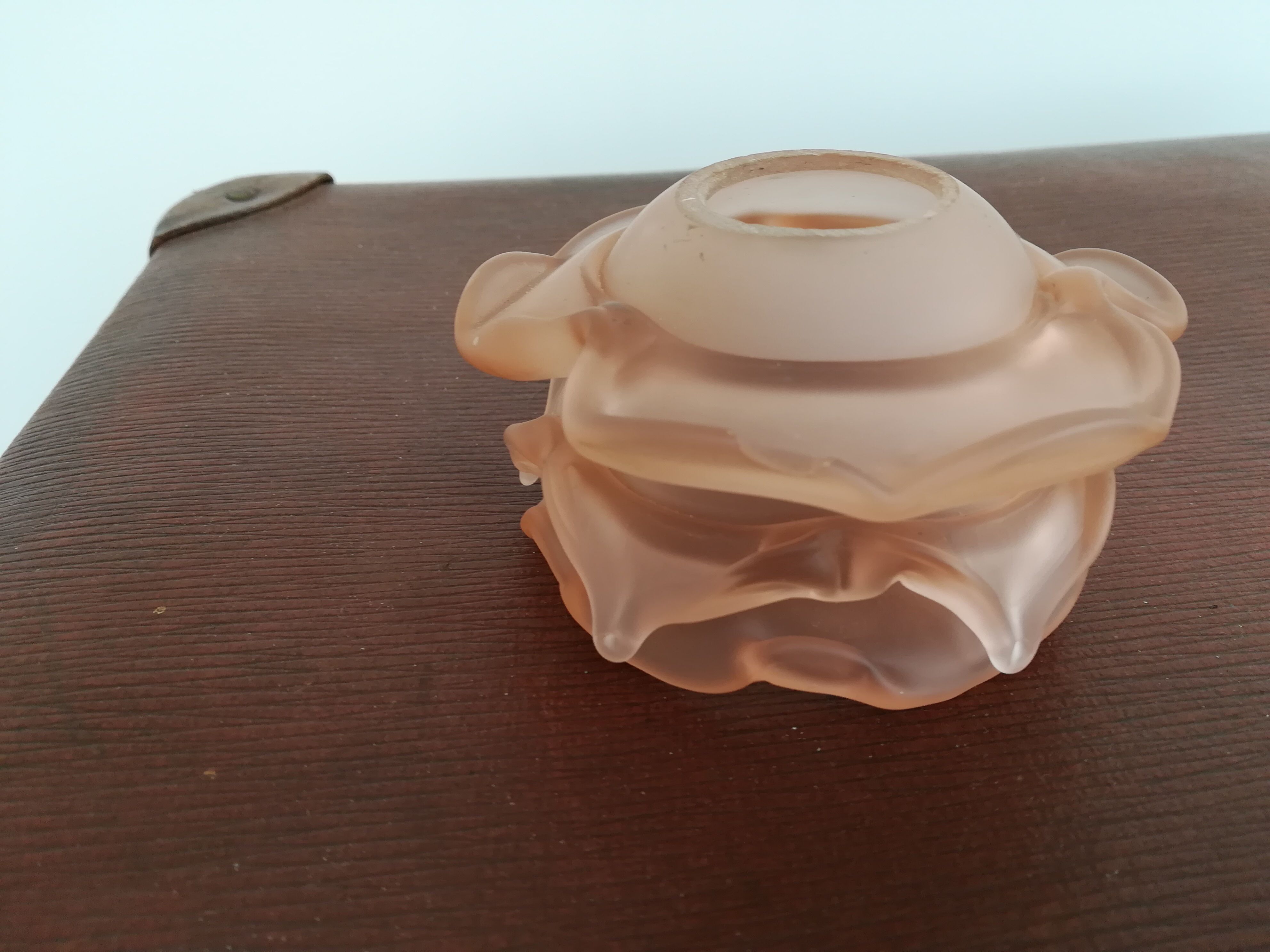 Lot de 2 tulipes en pâte de verre rose