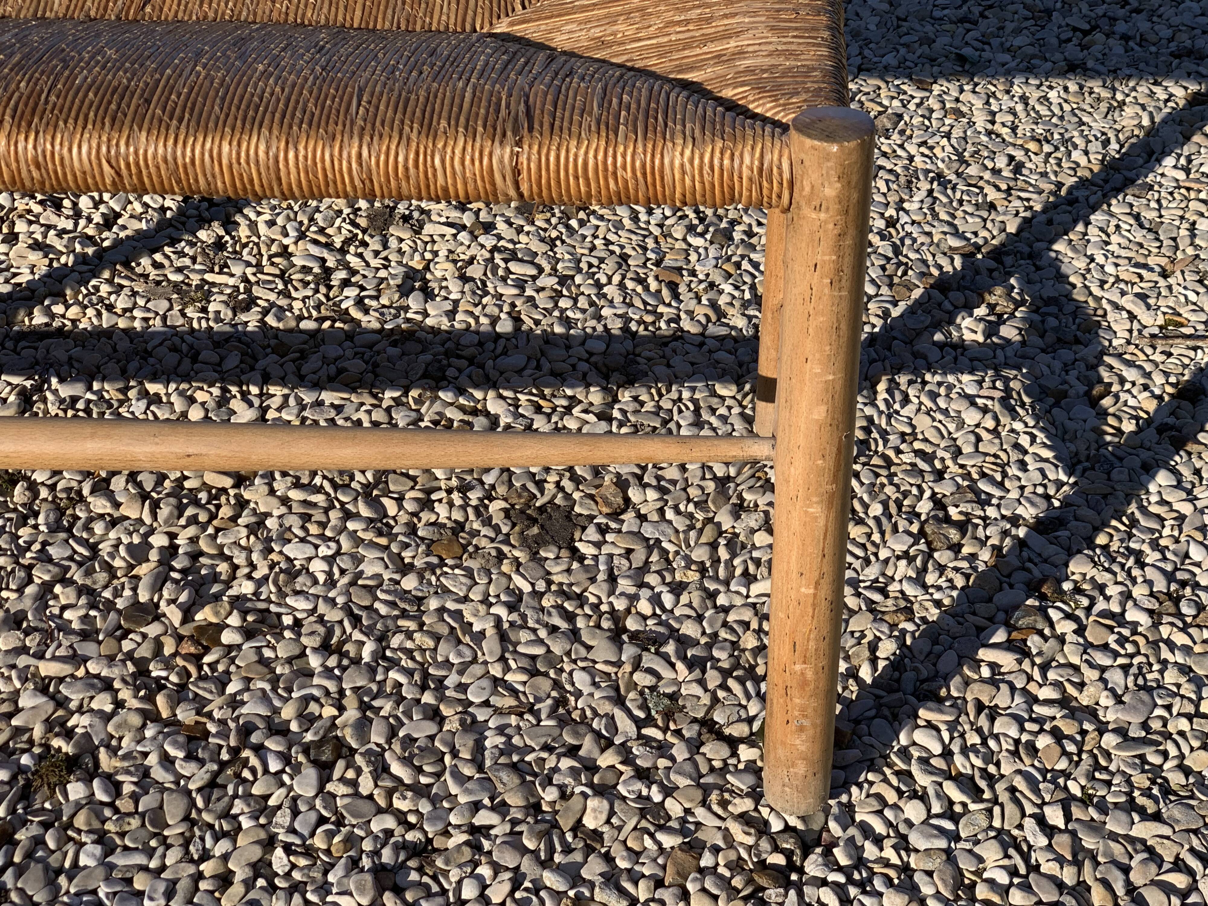 Wooden mulched bench, 3 seats, 50s