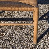 Wooden mulched bench, 3 seats, 50s