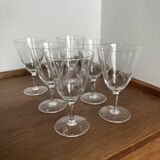 Set of 6 chiseled glasses