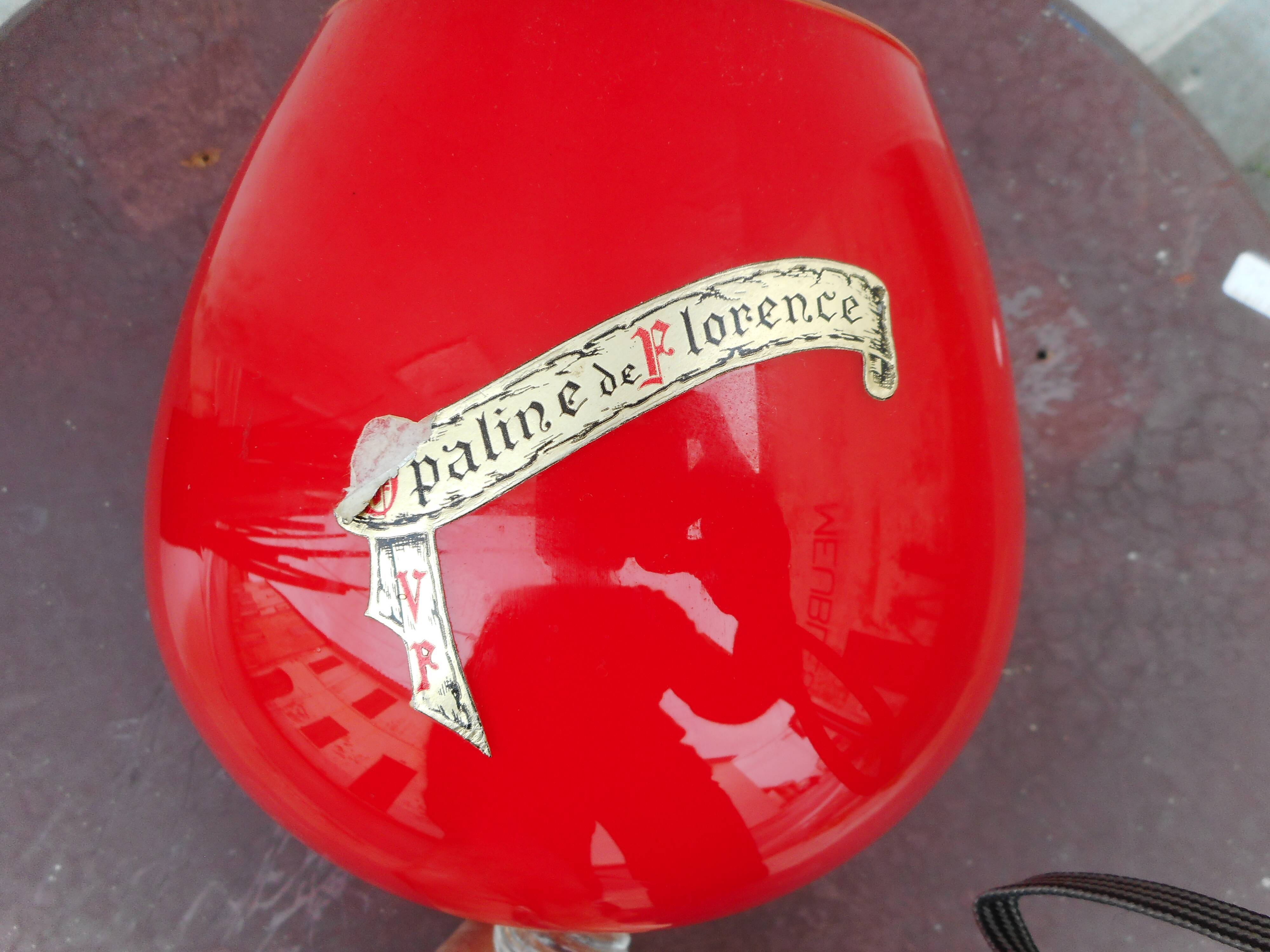 Opaline vase and glass