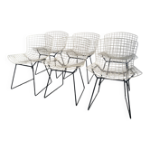 Vintage chairs by Harry Bertoia for Knoll, 1970s, set of six pieces.