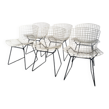 Vintage chairs by Harry Bertoia for Knoll, 1970s, set of six pieces.