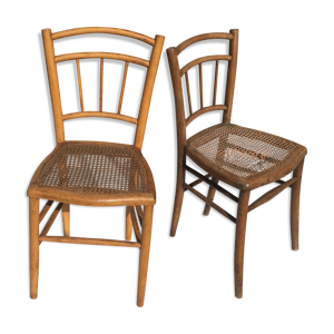 duo de chaises cannées