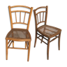 Duo of canned chairs